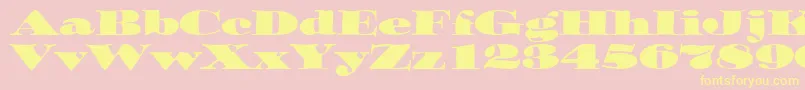 OzwaldItcTt Font – Yellow Fonts on Pink Background