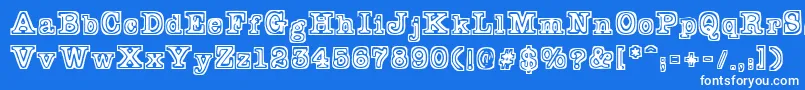 Typeblock Font – White Fonts on Blue Background