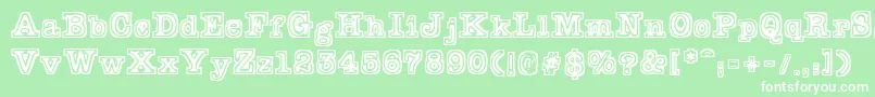 フォントTypeblock – 緑の背景に白い文字