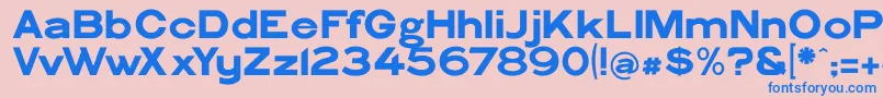 PhiladelphianGothic Font – Blue Fonts on Pink Background