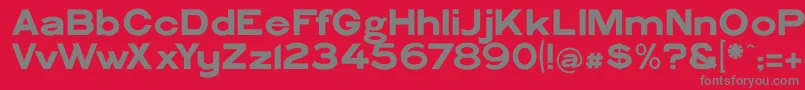 PhiladelphianGothic Font – Gray Fonts on Red Background