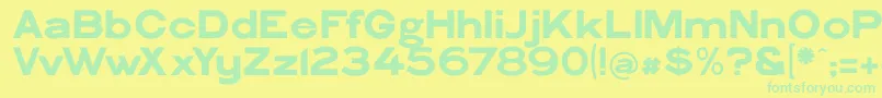 Police PhiladelphianGothic – polices vertes sur fond jaune