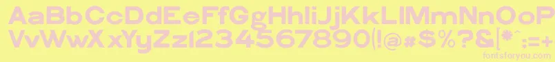 PhiladelphianGothic Font – Pink Fonts on Yellow Background