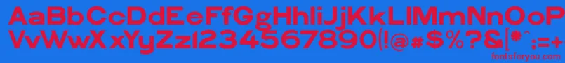 PhiladelphianGothic Font – Red Fonts on Blue Background