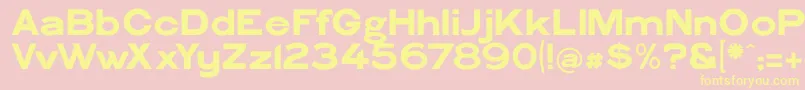 PhiladelphianGothic Font – Yellow Fonts on Pink Background