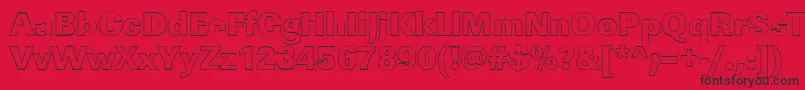 LinearouHeavyRegular Font – Black Fonts on Red Background