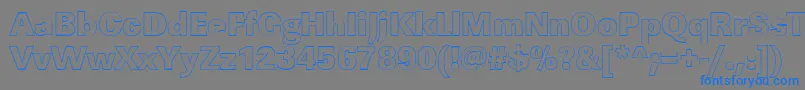 LinearouHeavyRegular Font – Blue Fonts on Gray Background