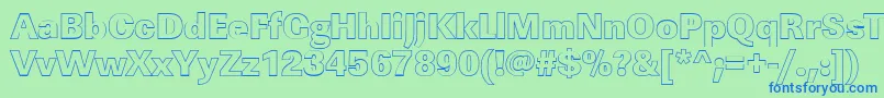LinearouHeavyRegular Font – Blue Fonts on Green Background