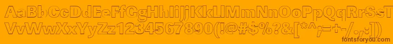 LinearouHeavyRegular Font – Brown Fonts on Orange Background
