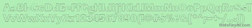 LinearouHeavyRegular Font – Gray Fonts on Green Background