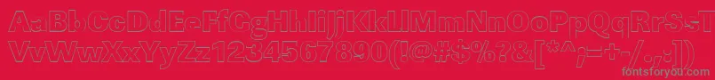 LinearouHeavyRegular Font – Gray Fonts on Red Background