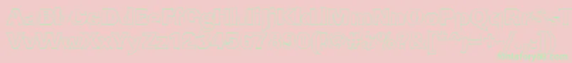 LinearouHeavyRegular Font – Green Fonts on Pink Background