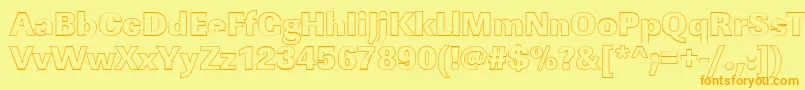 LinearouHeavyRegular Font – Orange Fonts on Yellow Background