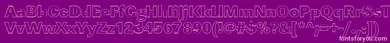 LinearouHeavyRegular Font – Pink Fonts on Purple Background