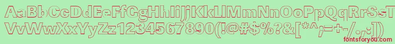 LinearouHeavyRegular Font – Red Fonts on Green Background