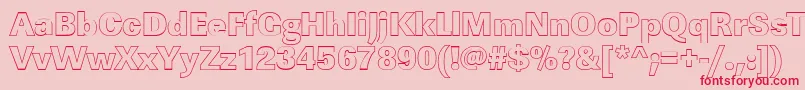 LinearouHeavyRegular Font – Red Fonts on Pink Background