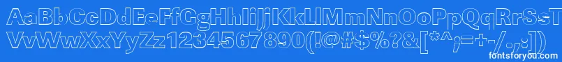 LinearouHeavyRegular Font – White Fonts on Blue Background