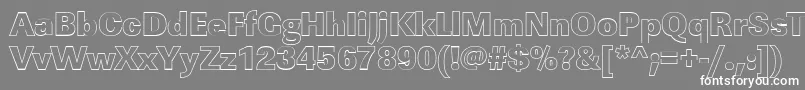 フォントLinearouHeavyRegular – 灰色の背景に白い文字