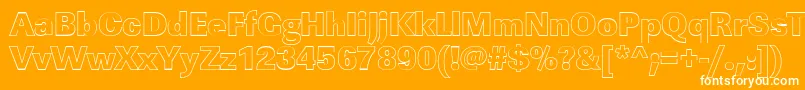 LinearouHeavyRegular Font – White Fonts on Orange Background