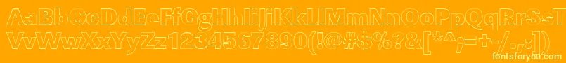 LinearouHeavyRegular Font – Yellow Fonts on Orange Background