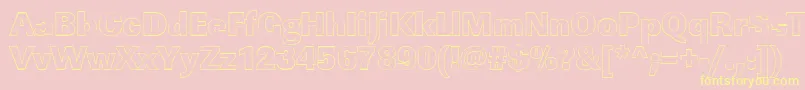 LinearouHeavyRegular Font – Yellow Fonts on Pink Background