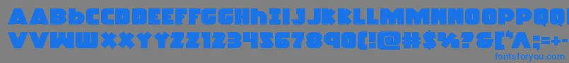 Racketsquadexpand Font – Blue Fonts on Gray Background