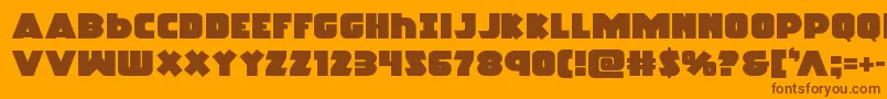 Racketsquadexpand Font – Brown Fonts on Orange Background