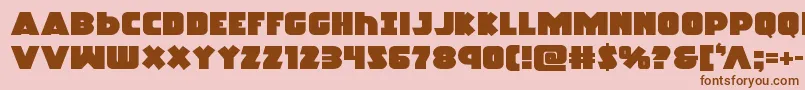 Racketsquadexpand Font – Brown Fonts on Pink Background