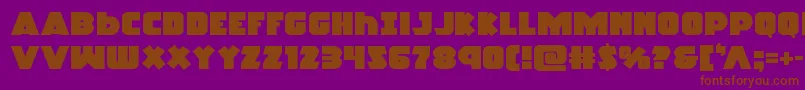 Racketsquadexpand Font – Brown Fonts on Purple Background