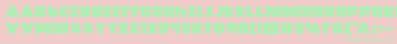 Racketsquadexpand Font – Green Fonts on Pink Background