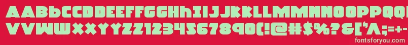 Racketsquadexpand Font – Green Fonts on Red Background