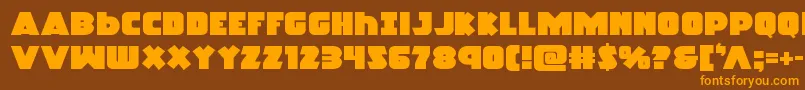 Racketsquadexpand Font – Orange Fonts on Brown Background