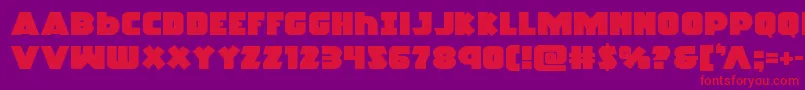 Racketsquadexpand Font – Red Fonts on Purple Background