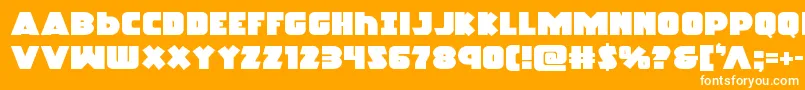 Racketsquadexpand Font – White Fonts on Orange Background