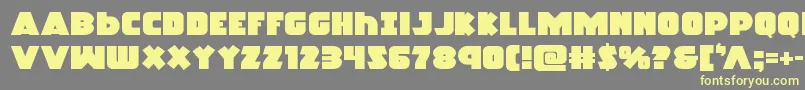 Racketsquadexpand Font – Yellow Fonts on Gray Background