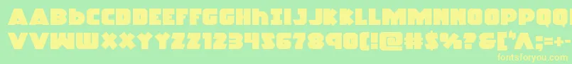 Racketsquadexpand Font – Yellow Fonts on Green Background