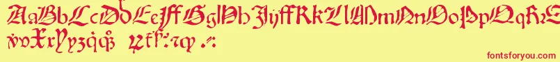 Oldprint Font – Red Fonts on Yellow Background