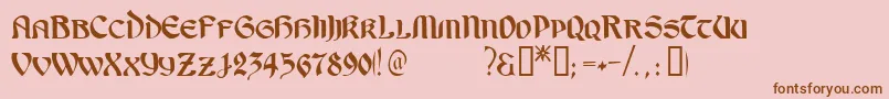 OndineTM Font – Brown Fonts on Pink Background