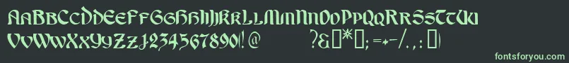 OndineTM Font – Green Fonts on Black Background