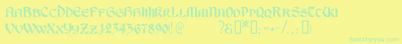 OndineTM Font – Green Fonts on Yellow Background