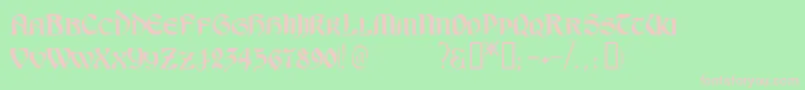 OndineTM Font – Pink Fonts on Green Background