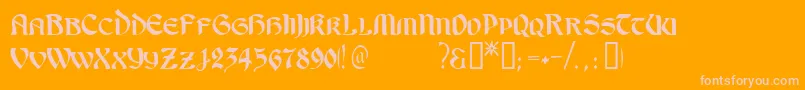 OndineTM Font – Pink Fonts on Orange Background