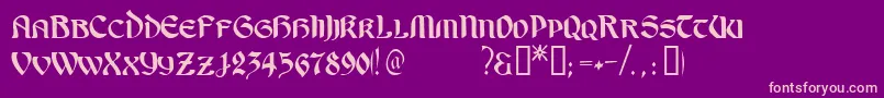 OndineTM Font – Pink Fonts on Purple Background