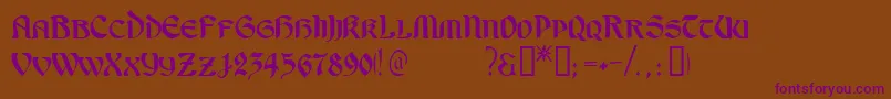 OndineTM Font – Purple Fonts on Brown Background