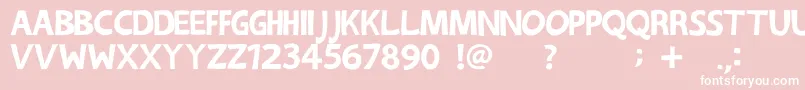 フォントFestivaljomfruer – ピンクの背景に白い文字