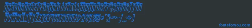 Butchsundanceplatital Font – Blue Fonts on Black Background