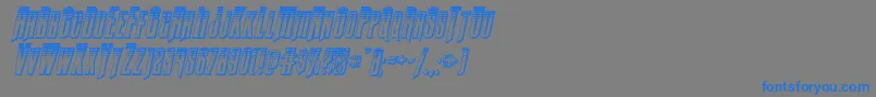 Butchsundanceplatital Font – Blue Fonts on Gray Background