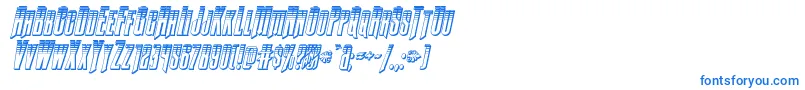 フォントButchsundanceplatital – 青いフォント