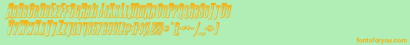 Butchsundanceplatital Font – Orange Fonts on Green Background