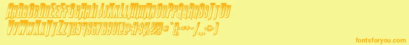 Butchsundanceplatital Font – Orange Fonts on Yellow Background